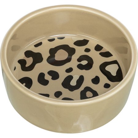 Keramická miska LEO, 0,3 l/ 12 cm, hnědá/leopardí