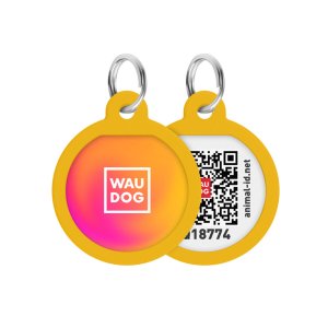 WAUDOG chytrá ID známka s QR tagem Gradient oranžovo-růžová