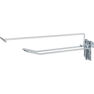 Háček Euroslot pro mřížkové panely, 20 cm, stříbrný