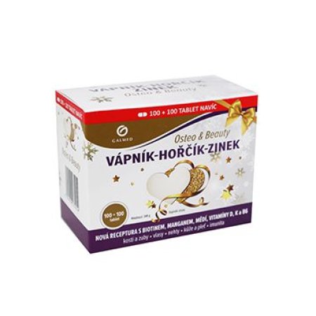 Vápník-Hořčík-Zinek Osteo&Beauty 2x100tbl Galmed