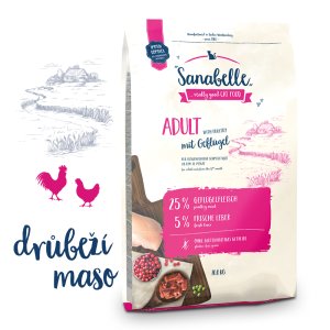 Bosch Cat Sanabelle Adult Poultry 10 kg (POŠKOZENÝ OBAL, váha 8,6 kg)