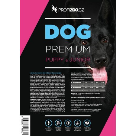 PROFIZOO Dog Premium Puppy & Junior 15 kg (POŠKOZENÝ OBAL, váha 14,8 kg)