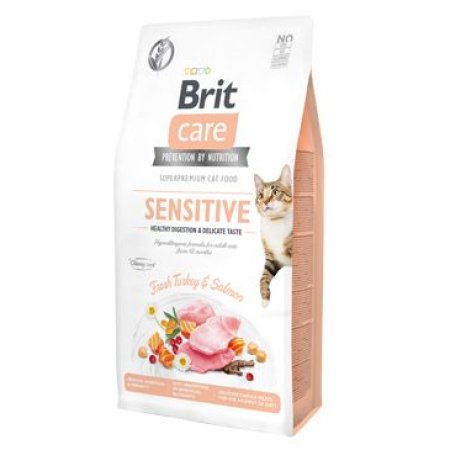 Brit Care Cat GF Sensit. Heal.Digest&Delic.Taste 7kg (POŠKOZENÝ OBAL, váha 6,9 kg)