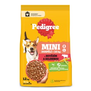 PEDIGREE granule Mini Adult hovězí se zeleninou 12kg (POŠKOZENÝ OBAL, váha 10,5 kg)