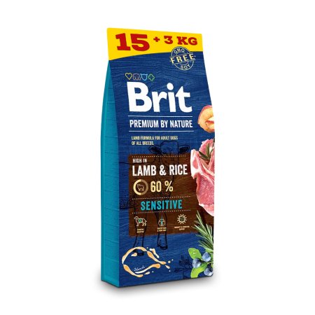 Brit Premium by Nature Sensitive Lamb 18 kg (POŠKOZENÝ OBAL)