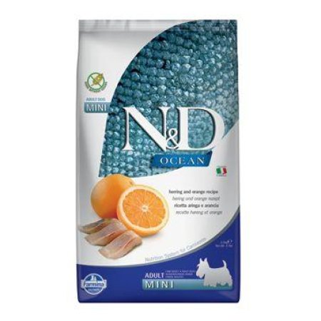 N&D OCEAN DOG Adult Mini Herring & Orange 2,5kg (EXPIRACE 10/2025)