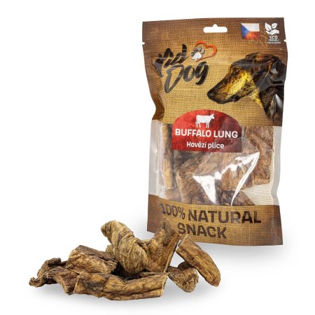 KIDDOG 100% Natural Snack, hovězí plíce 4-8 cm/ 80 g