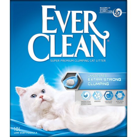 Kočkolit Ever Clean Unscented, hrudkující 10l