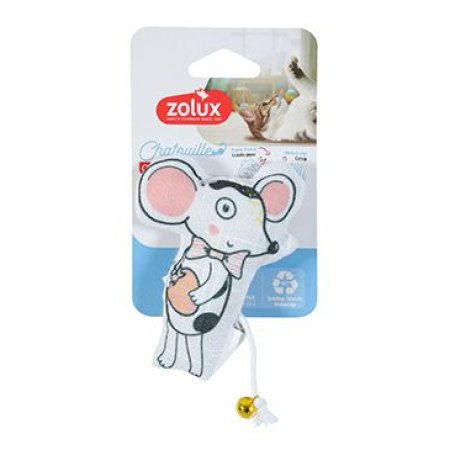 Hračka kočka CHATOUILLE Myška s jahodou Zolux