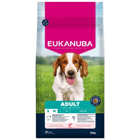 Krmivo EUKANUBA Adult Small and Medium rich in salmon and barley 12kg