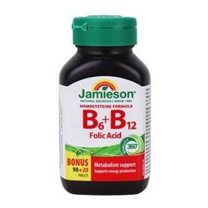 Jamieson Vitamíny B6 B12+kyselina listová 110tbl