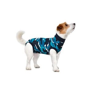 Obleček ochranný Suitical Dog BLUE CAMO 22cm XXXS