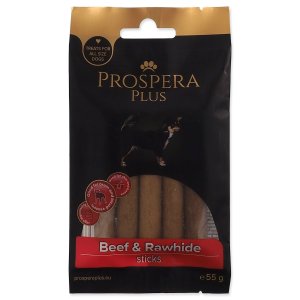 Pochoutka Prospera Plus Hovězí a surová kůže tyčinka 5ks 7,5cm