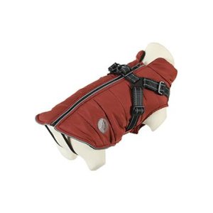 Obleček bunda pro psy S POSTROJEM terakota 35cm Zolux