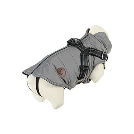 Obleček bunda pro psy S POSTROJEM černošedá 25cm Zolux