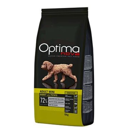 Optima Nova Dog GF Adult Mini Digestive Rabbit&Pot.6kg