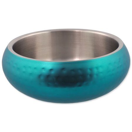 Miska Dog Fantasy s dvojitou stěnou tyrkysová 18cm, 1200ml 