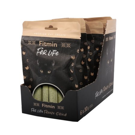 Fitmin For Life Mrazem sušené tyčinky pro kočky s kočičí trávou 30 g