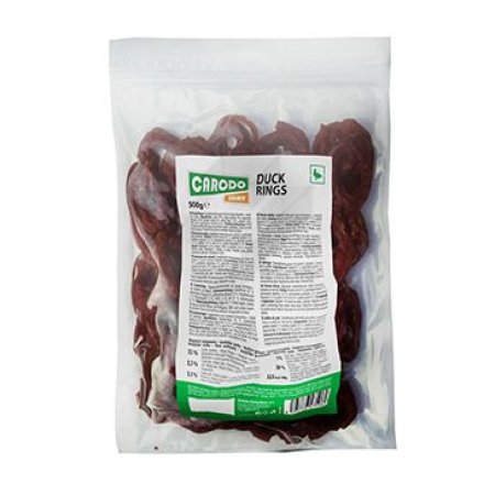CARODO Dog poch. Kachní kroužky 500g