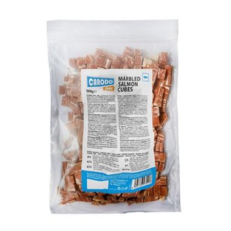 CARODO Dog poch. Kousky z mramorovaného lososa 500g