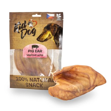 KIDDOG 100% Natural Snack, vepřové ucho 1 ks