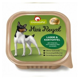 GranataPet Mini Royal Jehněčí & brambory s fenyklem, tvarohem a olivovým olejem balení 150 g
