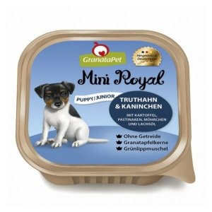 GranataPet Mini Royal Puppy/Junior Krůta & králík s bramborami, pastinákem, mrkví a lososovým olejem balení 150 g