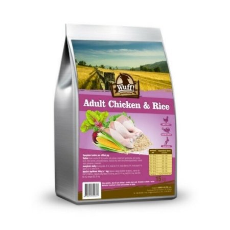 Wuff! Adult Chicken & Rice balení 15 kg