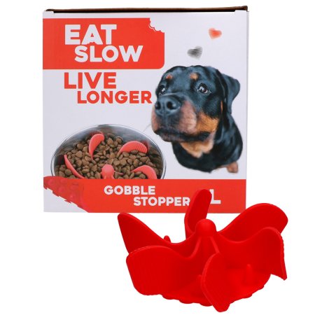 Eat Slow Live Longer zpomalovací Spirála do misky červená L