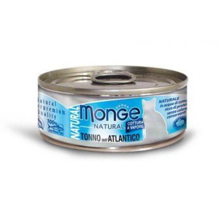 MONGE NATURAL atlantický tuňák pro kočky 80 g (EXPIRACE 03/2026)