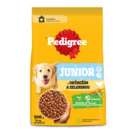 Pedigree granule M/L Junior drůbeží se zeleninou 500 g (EXPIRACE 03/2026)