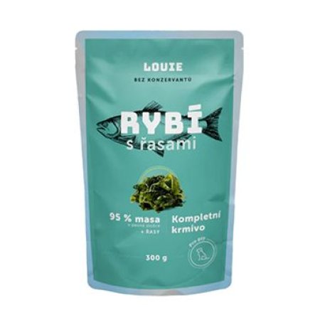 Louie Dog kapsa Rybí s řasami 300g
