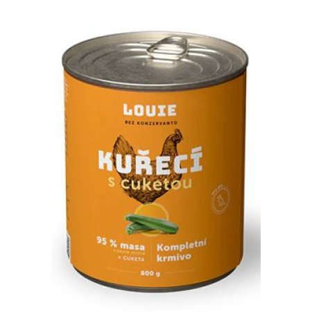 Louie Dog konz. Kuřecí s cuketou a prebiotiky 800g