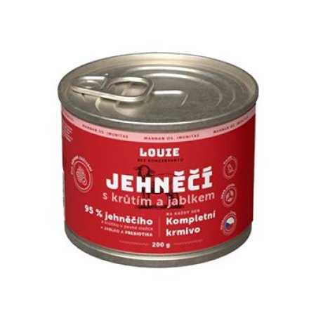 Louie Dog konz. Jehněčí s krůtím,jablk.prebiotiky 200g