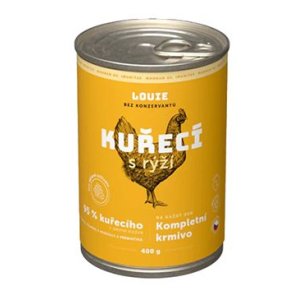 Louie Dog konz. Kuřecí s rýží a prebiotiky 400g