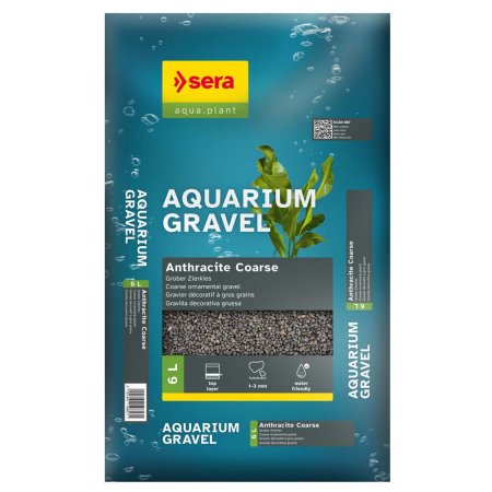 Sera Aquarium Gravel Anthracite Coarse 6l