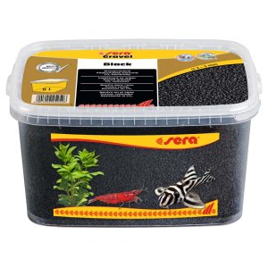 Sera Aquarium Gravel Black Coarse 6l