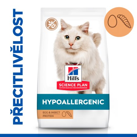 Hill’s Science Plan Hypoalergenní pro kočky s vajíčkem a hmyzím proteinem 1.5 kg (EXPIRACE 02/2026)