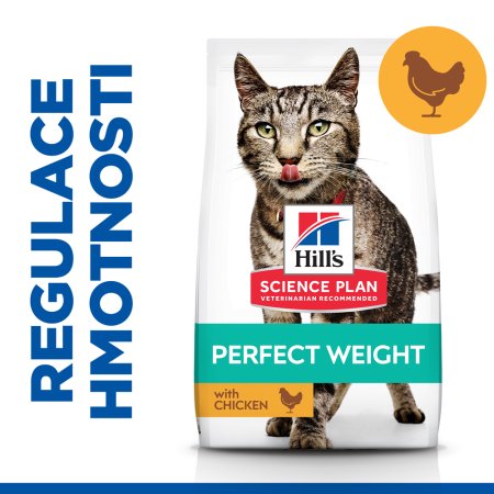 Hill’s Science Plan Perfect Weight granule pro dospělé kočky s kuřecím 1.5 kg (EXPIRACE 02/2026)
