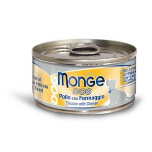 MONGE DOG NATURAL kuřecí maso se sýrem pro psy 95 g (EXPIRACE 03/2026)