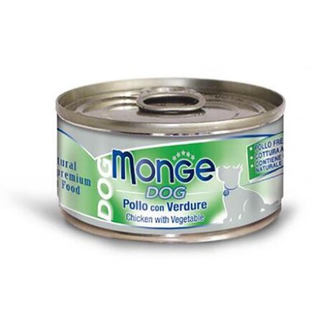 MONGE DOG NATURAL kuřecí maso se zeleninou pro psy 95 g (EXPIRACE 03/2026)
