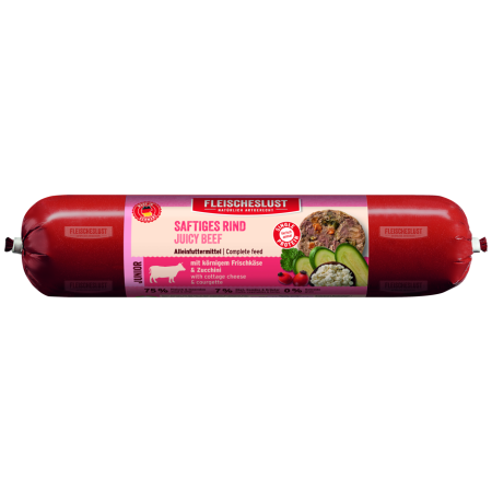 Junior juicy beef with cottage cheese & courgette 400g