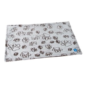 PROFIZOO Fleece Deka dvouvrstvá De Luxe 80 x 50 cm hnědá tlapka (UŠPINĚNÁ)
