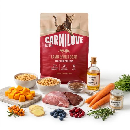 Carnilove Active Cat Dry Made with Lamb & Wild boar for Sterilised Adult All Breeds 400 g