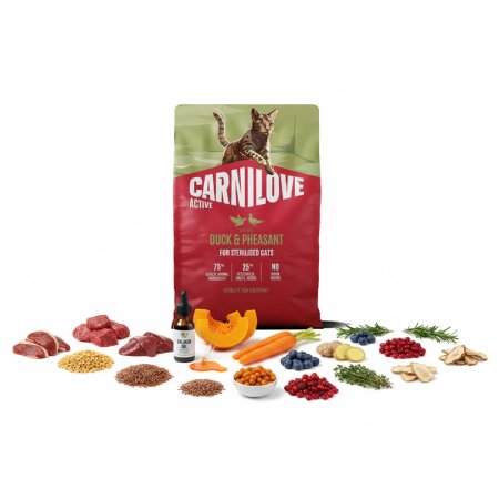 Carnilove Active Cat Dry Made with Duck & Pheasant for Sterilised Adult All Breeds 2 kg