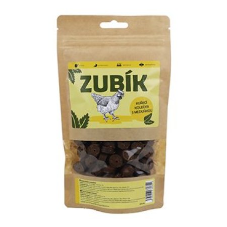 Pochoutka ZUBÍK Kuřecí kolečka s meduňkou 200g