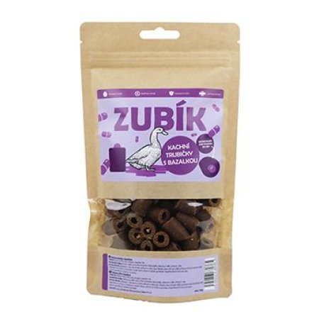 Pochoutka ZUBÍK Kachní trubičky s bazalkou 180g
