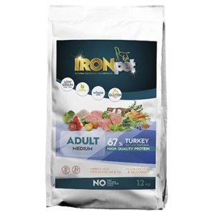 IRONpet Dog Adult Medium Turkey 12kg