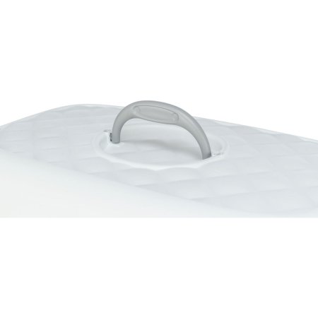 Toaleta pro kočky DAVIO TOP s krytým vstupem, 56 × 39 × 39 cm, šedá/bílá