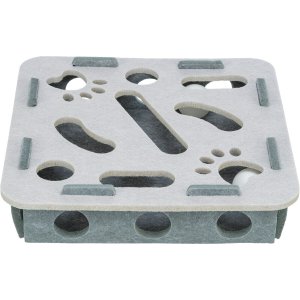 Interaktivní hra pro kočky Hole�n�Roll – box, ø 30 × 7.5 cm, filc, šedá
